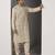 Beige embroidered cotton kurta pajama