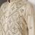 Beige embroidered cotton kurta pajama