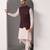 Pink plain cotton kurta set with maroon jacket