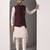 Pink plain cotton kurta set with maroon jacket