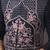 Blue embroidered crepe kurta set with blue embroidered jacket