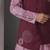 Pink embroidered cotton silk kurta set with maroon embroidered jacket