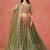 MEHENDI GEORGETTE SEQUINS ZARI EMBROIDERED LEHENGA CHOLI