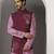 Pink embroidered cotton silk kurta set with maroon embroidered jacket