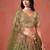 MEHENDI GEORGETTE SEQUINS ZARI EMBROIDERED LEHENGA CHOLI