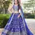ROYAL BLUE DOLA SILK SEQUINS ZARI EMBROIDERED LEHENGA CHOLI