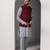 Grey embroidered cotton silk kurta set with maroon embroidered jacket