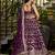 WINE DOLA SILK SEQUINS ZARI EMBROIDERED LEHENGA CHOLI