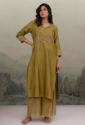 Mehndi green mehrab suit set 1