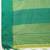 Light green silk blend saree with temple border and striped pallu