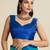 Rama silk blend saree with thread woven pallu and matching blouse