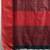 Black silk blend saree with temple border and striped thread pallu