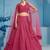 PINK GEORGETTE SEQUINS THREAD EMBROIDERED LEHENGA CHOLI