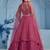 PINK GEORGETTE SEQUINS THREAD EMBROIDERED LEHENGA CHOLI