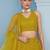 YELLOW GEORGETTE SEQUINS THREAD EMBROIDERED LEHENGA CHOLI