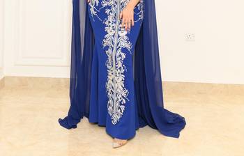 NAVY BLUE & BLUE FISH CUT DRESS WOMEN 2