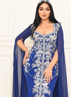 NAVY BLUE & BLUE FISH CUT DRESS WOMEN 3