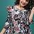Multicolored maslin printed anarkali dress for kids girls
