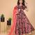 Maroon printed chinon fabric lehenga choli set for kids girls