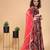 Maroon printed chinon fabric lehenga choli set for kids girls