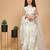 Light mint green chinon chiffon printed lehenga choli set for kids girls