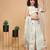 Light mint green chinon chiffon printed lehenga choli set for kids girls