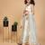 Light mint green chinon chiffon printed lehenga choli set for kids girls
