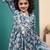 Multicolored maslin printed anarkali dress for kids girls