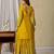 YELLOW CHINON SILK EMBROIDERY PARTY WEAR SUIT SET 