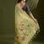 Pista handcrafted cotton saree with zari woven pallu and matching blouse