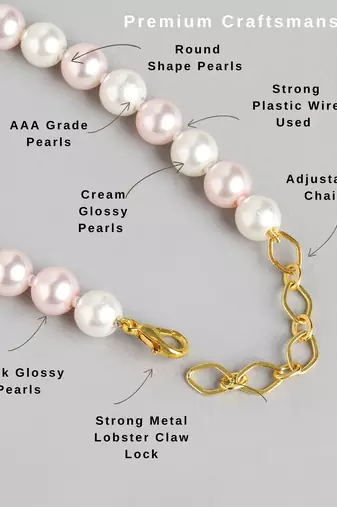 classic single line pearl necklace with kundan drop earrings for women | elegant party & festive wear jewelry set