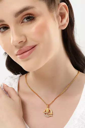1 gram gold plated maa pendant necklace for women & men