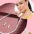 classic single line pearl necklace with kundan drop earrings for women | elegant party & festive wear jewelry set