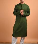Green cotton kurta