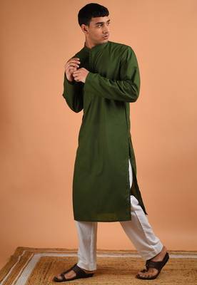 Green cotton kurta 2