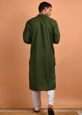 Green cotton kurta 4