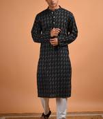 Black cotton kurta