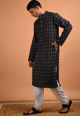Black cotton kurta 2