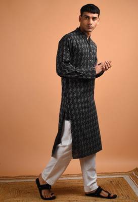 Black cotton kurta 3