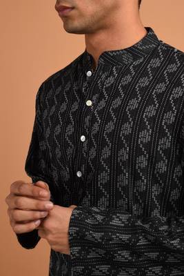 Black cotton kurta 5