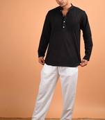 Black cotton shirt kurta