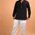 Black cotton shirt kurta