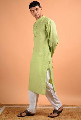 Green cotton kurta 2