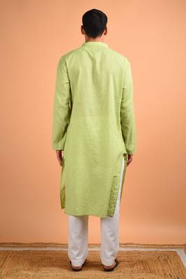 Green cotton kurta 4
