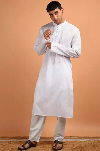 White cotton kurta