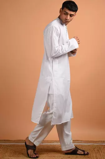 White cotton kurta