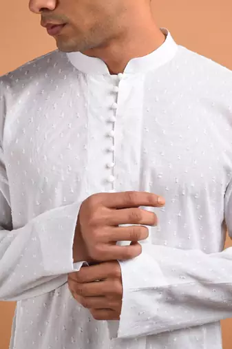White cotton kurta