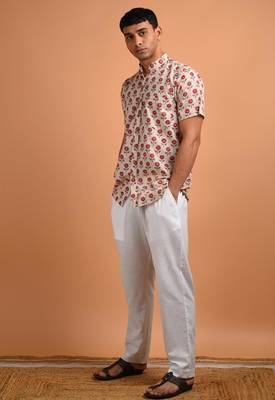 Beige cotton kurta 3
