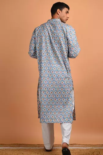 Grey cotton kurta