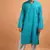 Turquoise cotton kurta